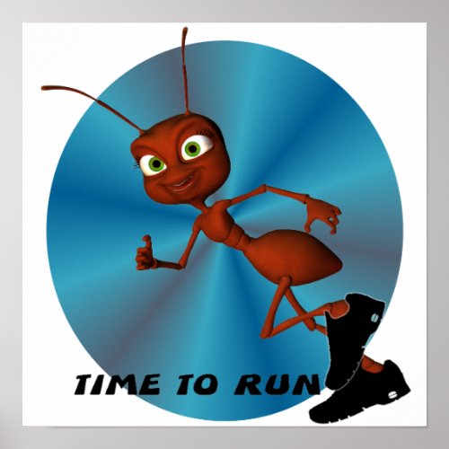 Andre The Ant Running Poster