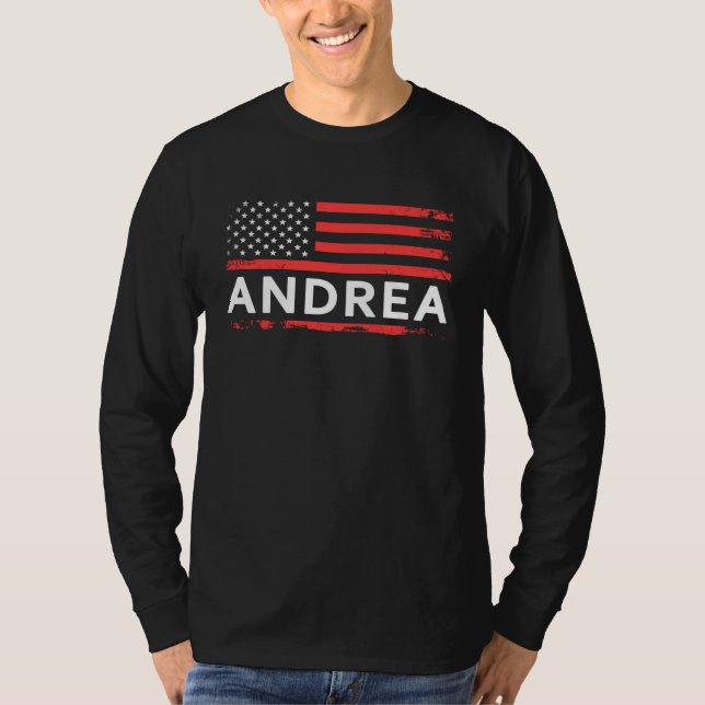ANDREA AMERICAN FLAG  FOR ANDREA T-Shirt (Front)