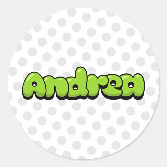Andrea Classic Round Sticker (Front)