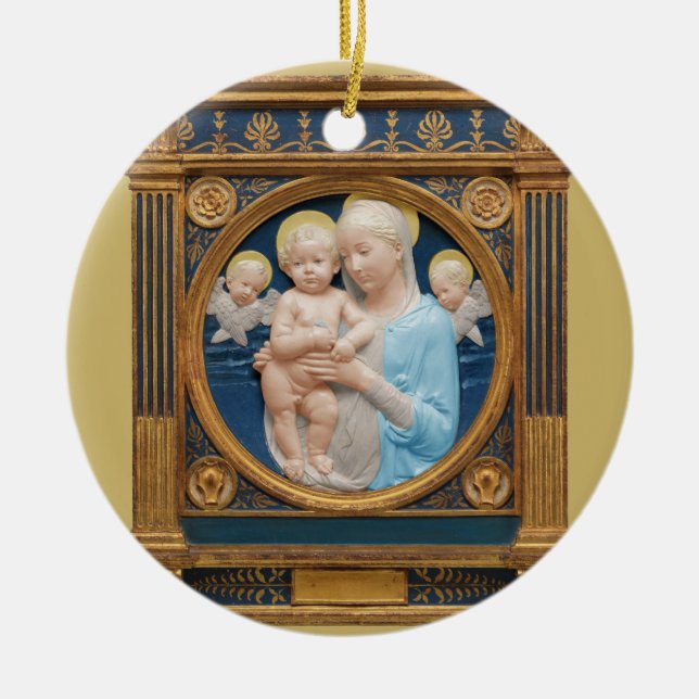 Andrea Della Robbia c1485 Madonna and Child  Ceramic Ornament (Front)