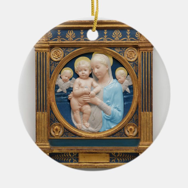 Andrea Della Robbia c1485 Madonna and Child  Ceramic Ornament (Front)