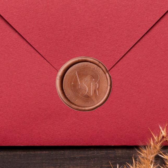 ANDREA Formal Minimal Chic Simple Monogram Wedding Wax Seal Sticker (ANDREA Formal Minimal Chic Simple Monogram Wedding Wax Seal Sticker)