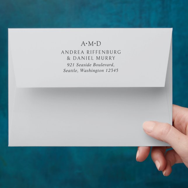 Andrea Gray Elegant Wedding Envelope (Hand)