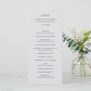 Andrea Gray Elegant Wedding Program