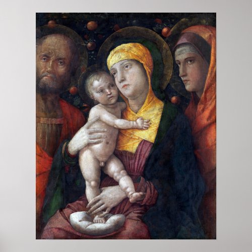 Andrea Mantegna The Holy Family with Saint Mary Poster