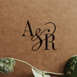 ANDREA Monogram Chic Modern Wedding Rubber Stamps<br><div class="desc">This monogram chic modern wedding rubber stamps from the Andrea Collection are perfect for a modern wedding.

The classic and elegant design features a fancy bold monogram in black and white with a unique industrial feel.

Personalize your rubber stamp with the initials of the couple.</div>