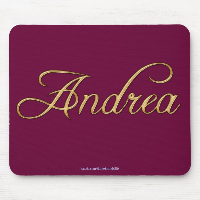 ANDREA Name-Branded Personalised Gift Mousepad (Front)