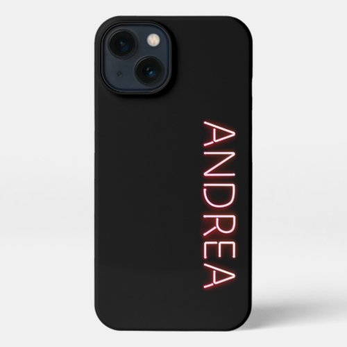 Andrea Name in Glowing Neon Lights iPhone 13 Case