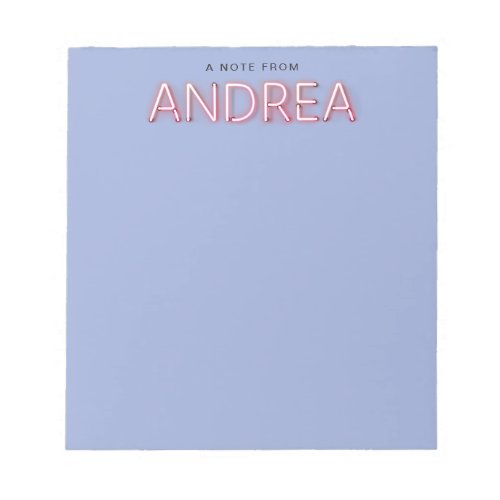 Andrea Name in Glowing Neon Lights Notepad