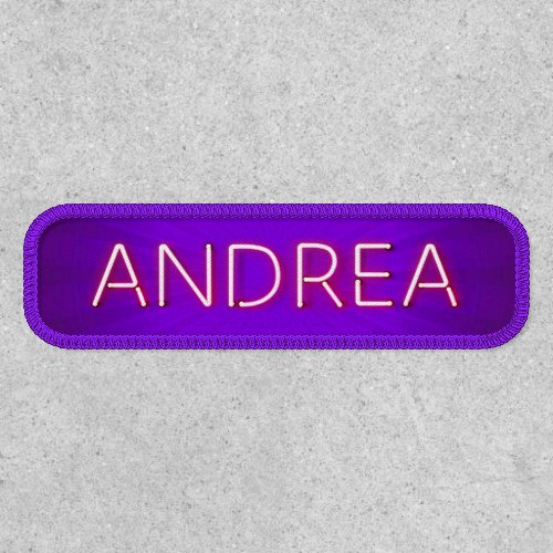 Andrea Name in Glowing Neon Lights Patch