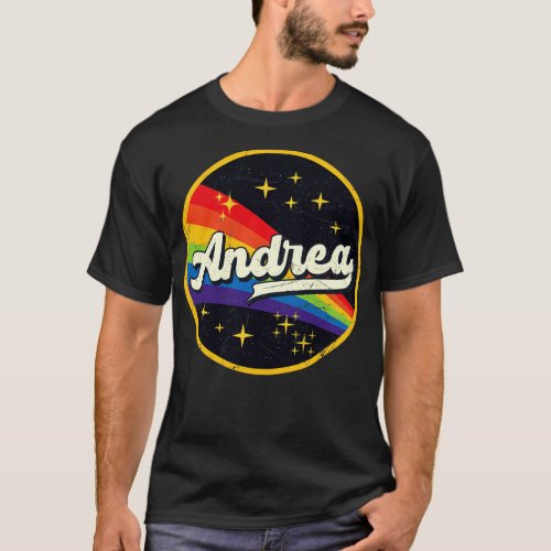 Andrea Rainbow In Space Vintage GrungeStyle T_Shirt