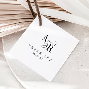 ANDREA Unique Classic Minimalist Wedding Thank You Favor Tags