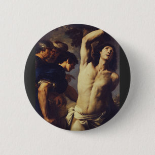 Andrea Vaccaro: St. Sebastian Baroque Fine Art Button
