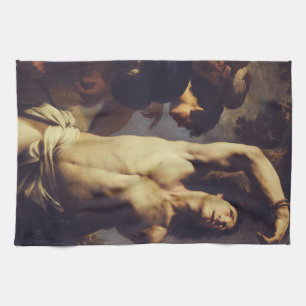 Andrea Vaccaro: St. Sebastian Baroque Fine Art Kitchen Towel