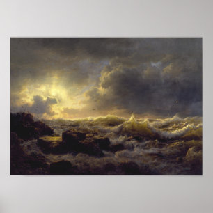 Andreas Achenbach - Clearing Up — Coast of Sicil Poster