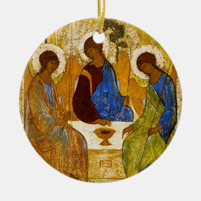 Andrei Rublev , “ Holy Trinity ” Ceramic Ornament (Front)