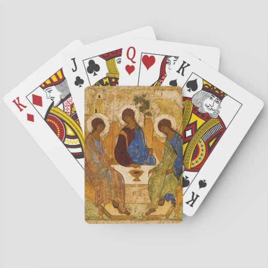 Andrei Rublev Holy Trinity Icon Orthodox religion Playing Cards | Zazzle.com