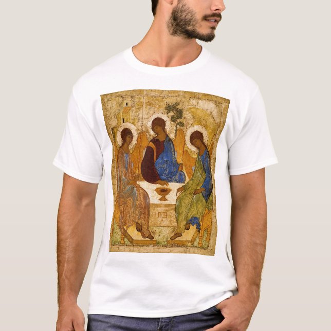 Andrei Rublev Holy Trinity Icon Orthodox religion T-Shirt (Front)