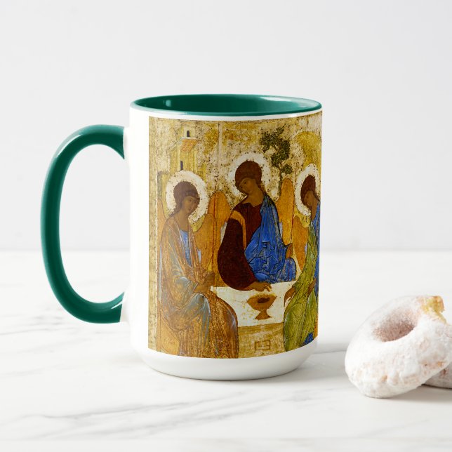 Andrei Rublev , “ Holy Trinity ” Mug (With Donut)