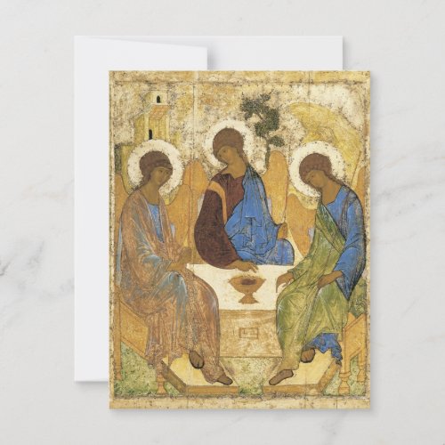Andrei Rublev Iconic Trinity Angels Abraham Bible Card