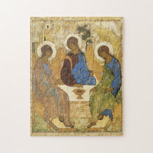 Andrei Rublev Iconic Trinity Angels Abraham Bible Jigsaw Puzzle