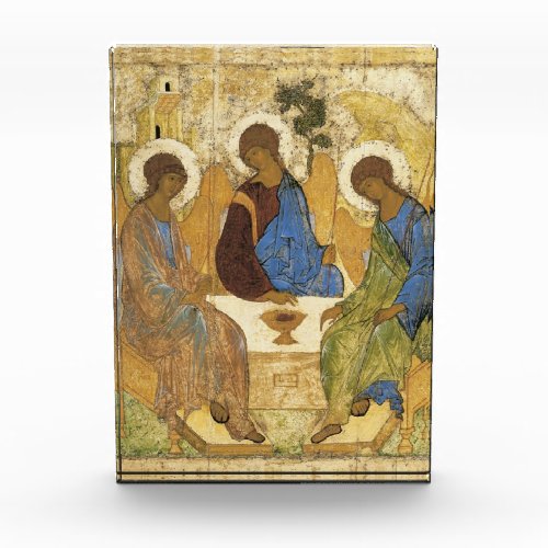 Andrei Rublev Iconic Trinity Angels Abraham Bible Photo Block