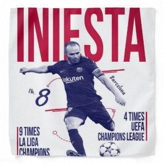 Andres Iniesta 08 Player Blanket Bandana