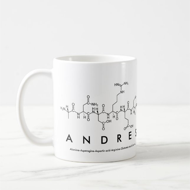 Andres peptide name mug (Left)
