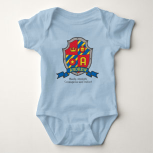 Andrew boys name & meaning knights shield baby bodysuit