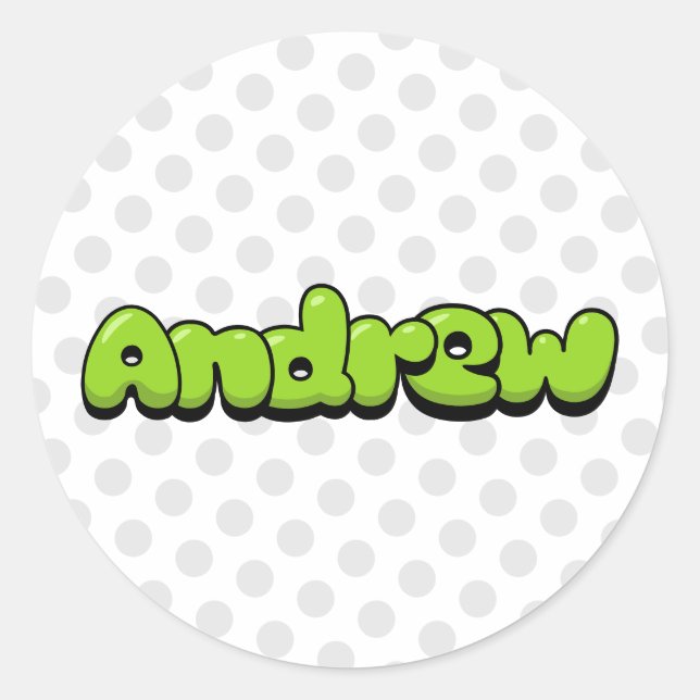 Andrew Classic Round Sticker (Front)