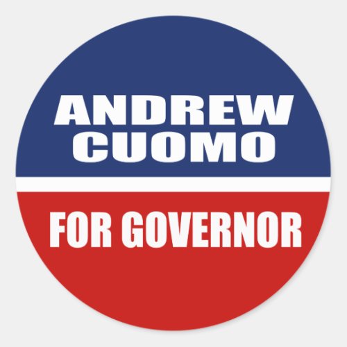 ANDREW CUOMO FOR GOVERNOR CLASSIC ROUND STICKER