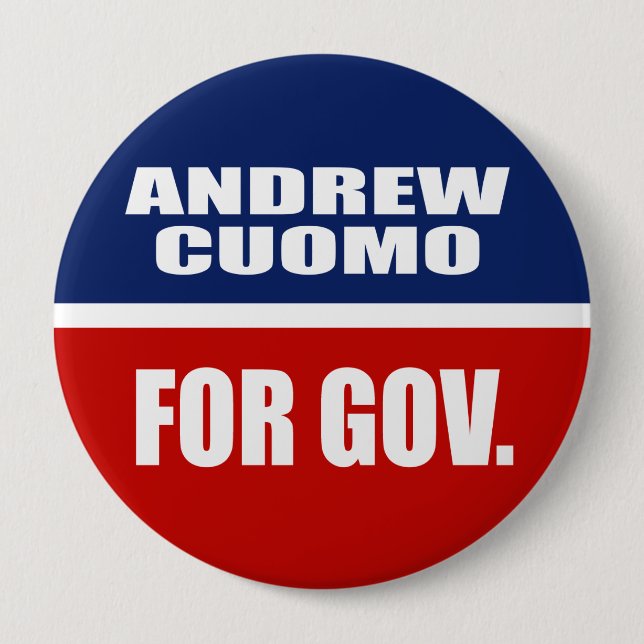 ANDREW CUOMO FOR GOVERNOR PINBACK BUTTON (Front)