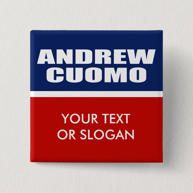 ANDREW CUOMO FOR GOVERNOR PINBACK BUTTON (Front)