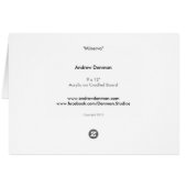 Andrew Denman Barn Owl Blank Card (Back Horizontal)