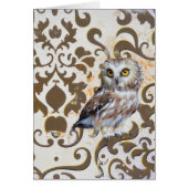 Andrew Denman Saw Whet Owl Blank Card (Front)
