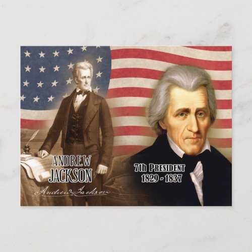 Andrew Jackson _ 7th President of the US Postcard