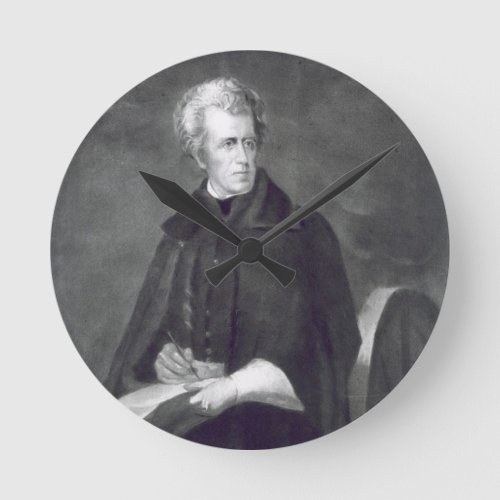 Andrew Jackson 7th President of the United States Round Clock