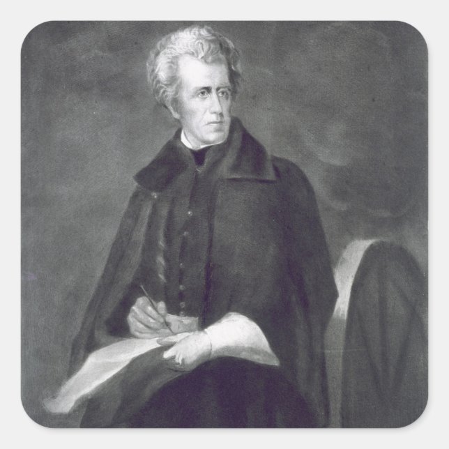 Andrew Jackson, 7th President of the United States Square Sticker (Front)