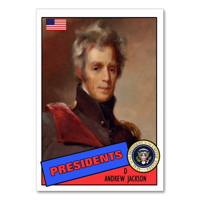 Andrew Jackson Baseball Card (Front)
