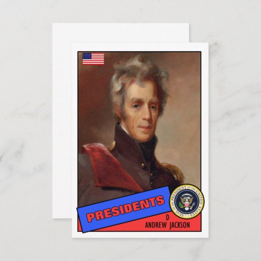 Andrew Jackson Baseball Card (Front/Back)