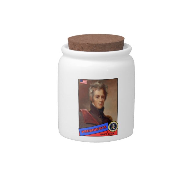 Andrew Jackson Baseball Card Candy Jar (Front)