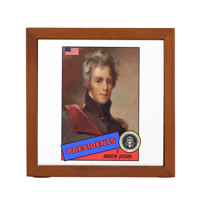 Andrew Jackson Baseball Card Pencil Holder (Front)