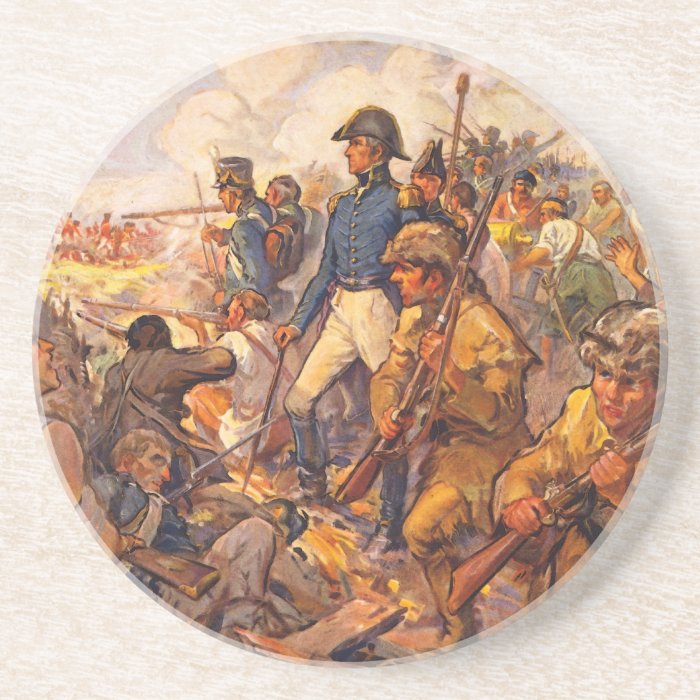 Andrew Jackson During the Battle of New Orleans Beverage Coasters