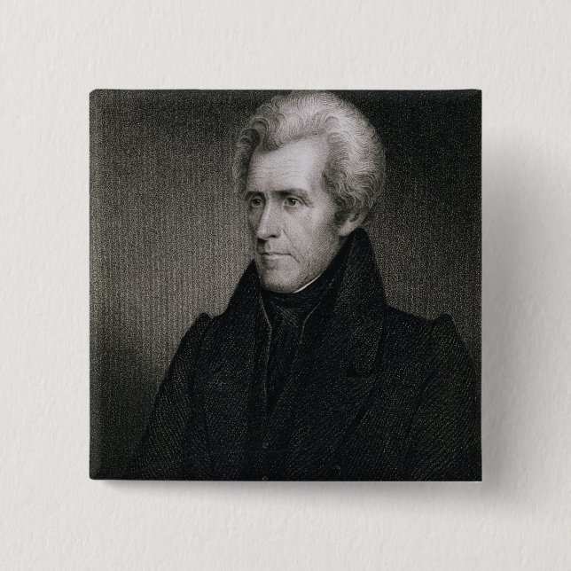 Andrew Jackson (engraving) Pinback Button (Front)