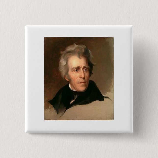 Andrew Jackson Pinback Button (Front)