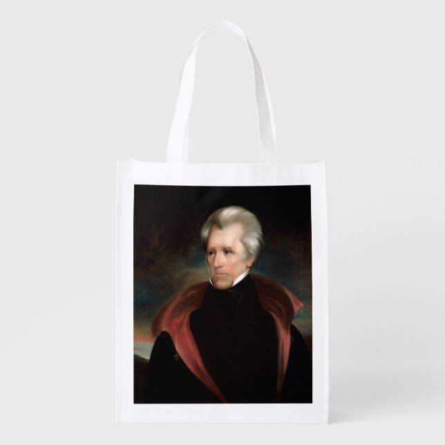Andrew Jackson Portrait Grocery Bag (Front)