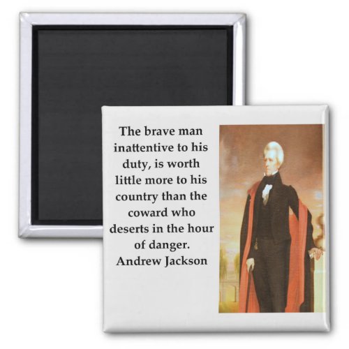 andrew jackson quote magnet