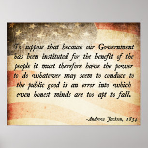 Andrew Jackson Quote Poster
