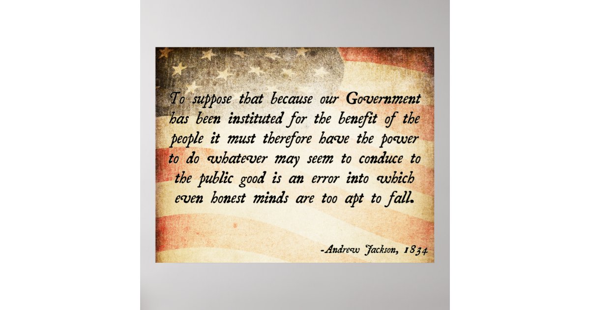 Andrew Jackson Quote Poster | Zazzle.com