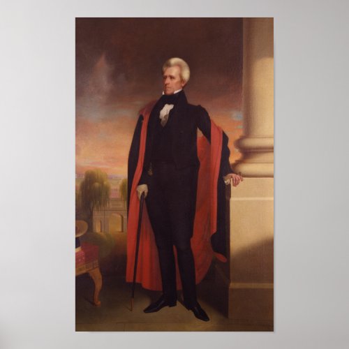 Andrew Jackson Standing Painting Poster